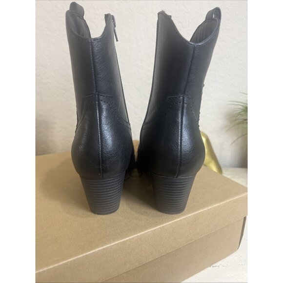 Frye And Co. Daxx Western Flare Braided Black Ankle Boot Women’s Size 10M - Picture 4 of 10